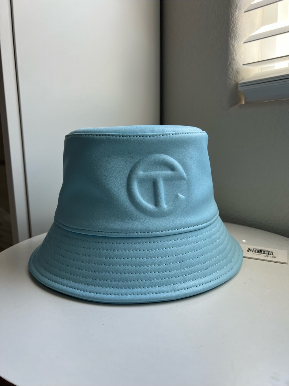 Telfar Light Blue Vegan Leather Bucket Hat